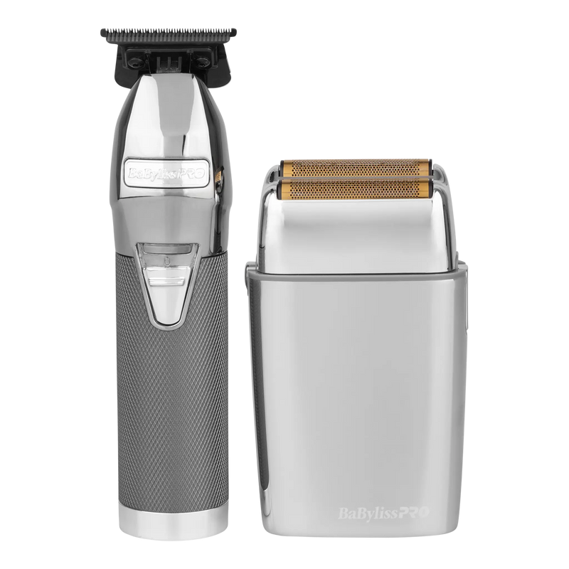 BaBylissPRO Duo Silver Double Foil Shaver and Outliner Trimmer