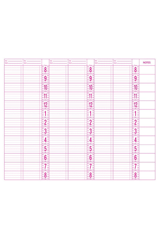 Professional 6 Column Appointment Book