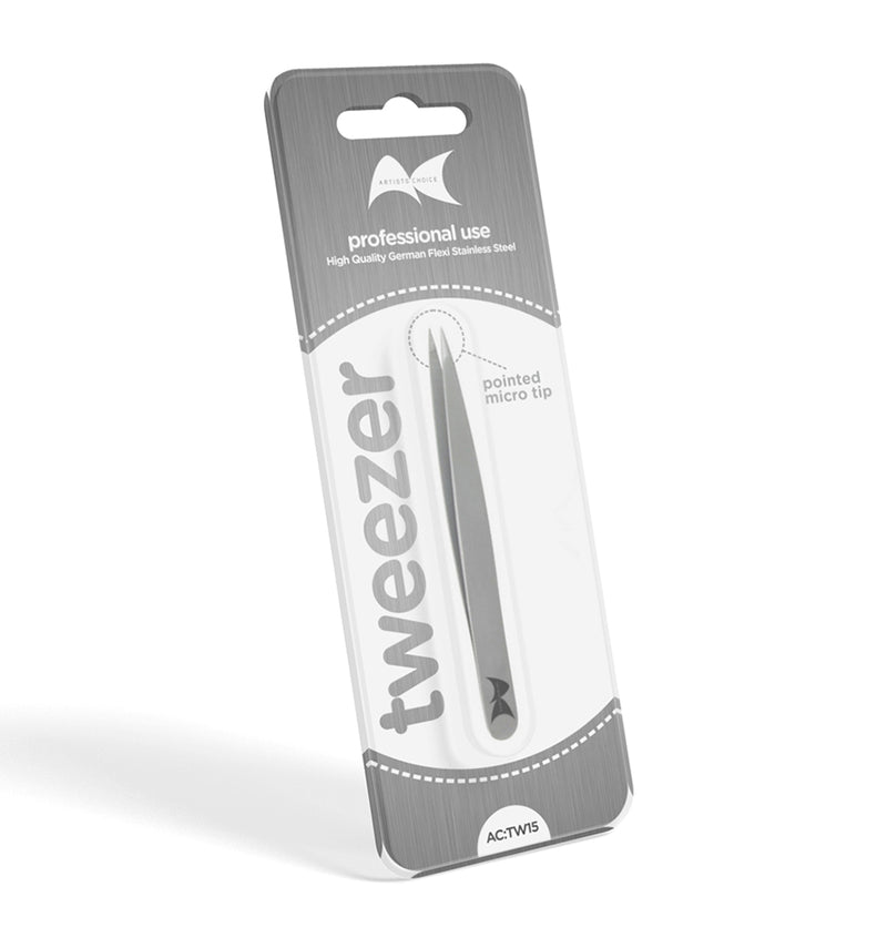 Artists Choice Pointed Micro Tip Tweezer Stainless Steel
