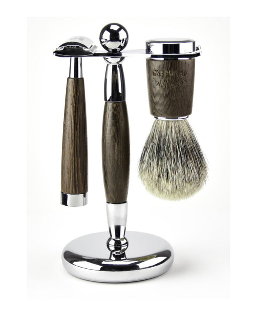 Wahl Traditional Barbers 3 Piece Wenge Wood Premium Shave Set
