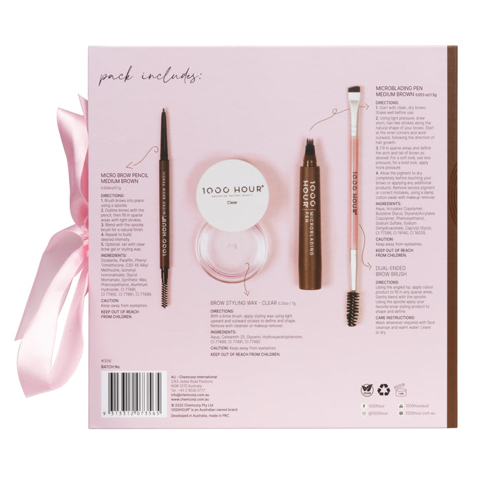 1000 Hour Brow Styling Kit - Medium Brown