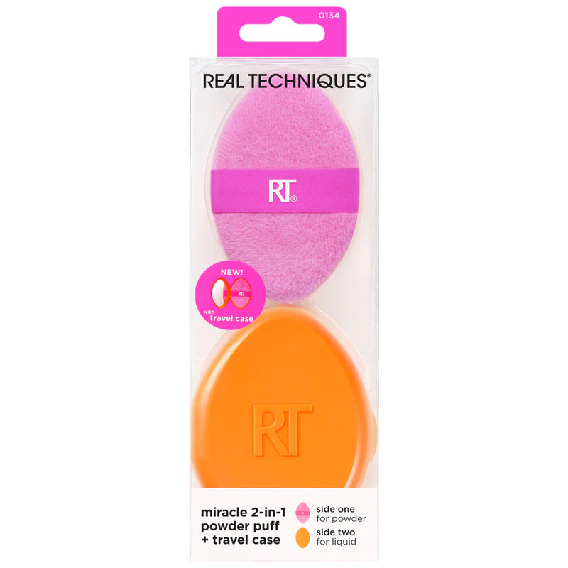 Real Techniques Miracle 2 in 1 Powder Puff + Travel Case