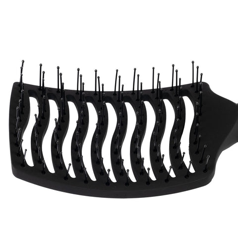 Silver Bullet Black Velvet Curved Vent Paddle Brush