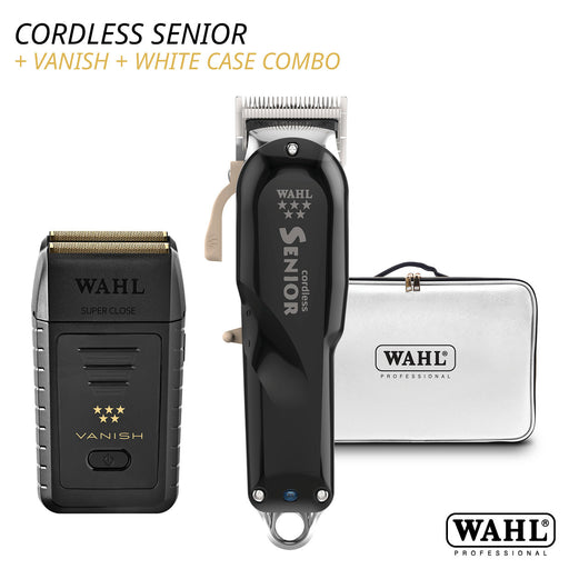 Wahl Cordless Senior + Vanish Shaver + White Case Combo - May Promo!