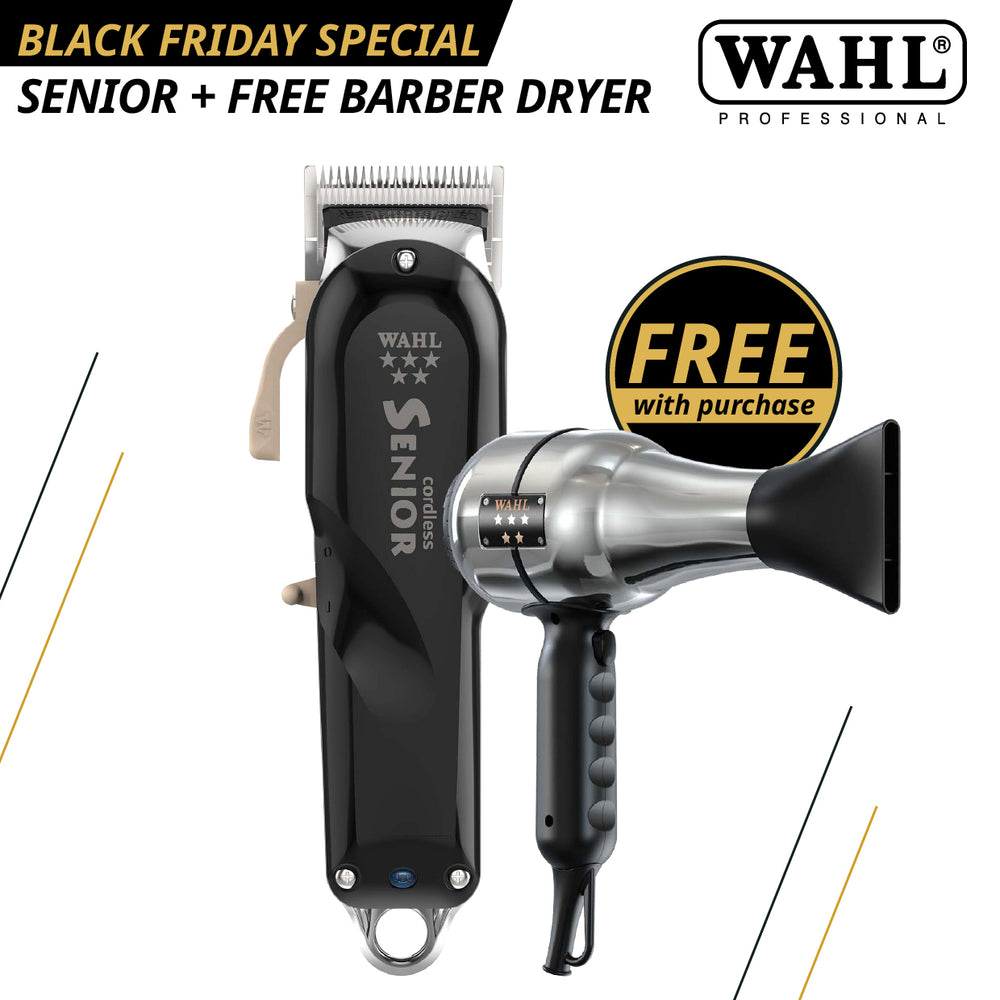 Wahl Cordless Senior Clipper + Free Barber Dryer - Black Friday Sale!