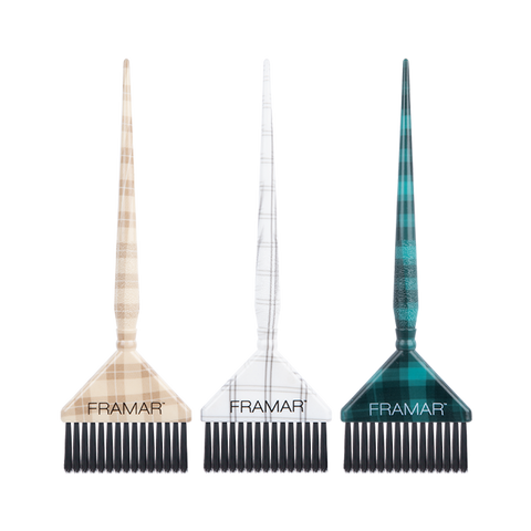 Framar Plaid Hair Day Big Daddy Extra Wide Brush Set
