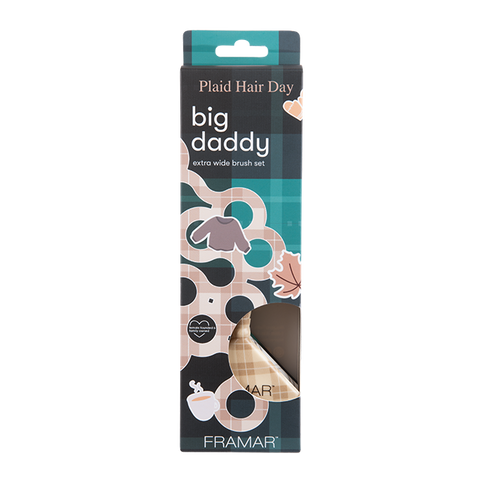Framar Plaid Hair Day Big Daddy Extra Wide Brush Set