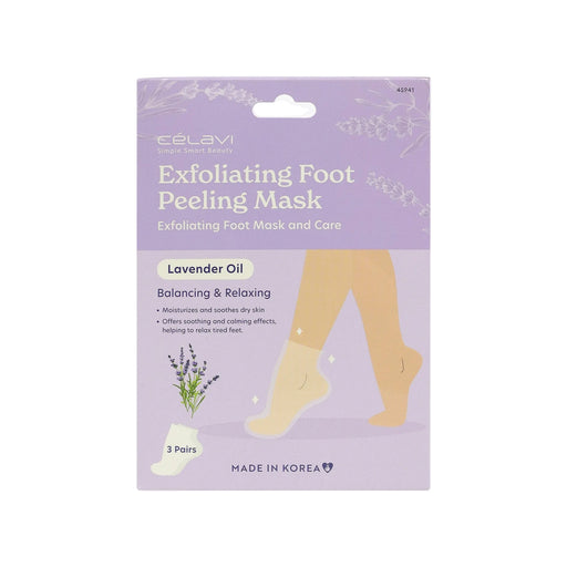 Célavi 3Pack Exfoliating Foot Peeling Mask - Lavender
