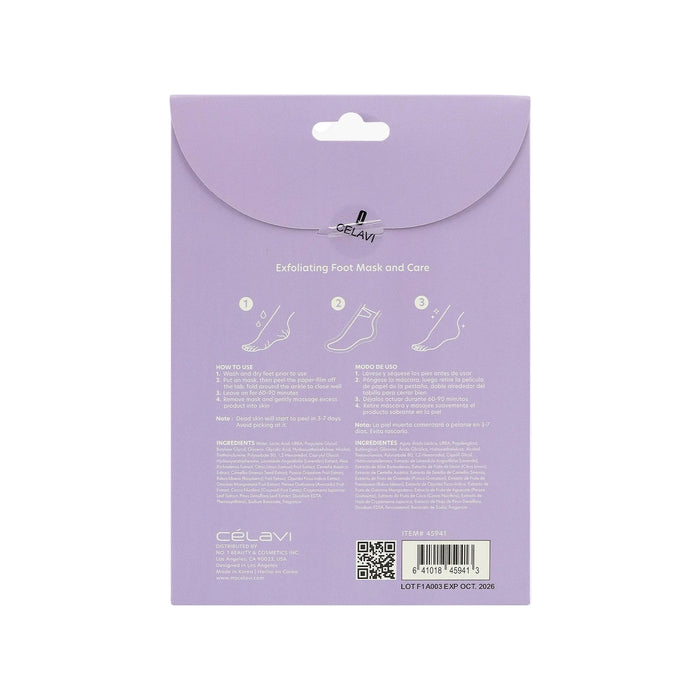 Célavi 3Pack Exfoliating Foot Peeling Mask - Lavender