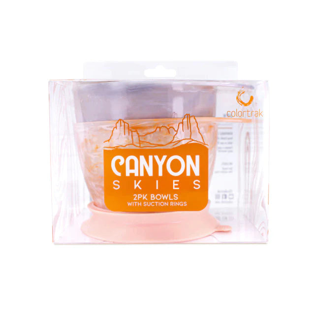 Colortrak Canyon Skies Suction Bowls - 2pk