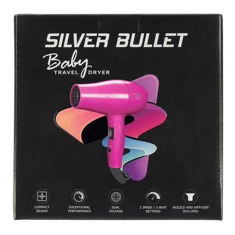 Silver Bullet Baby Travel Hair Dryer - Pink