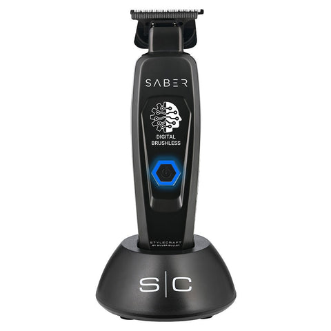 StyleCraft by Silver Bullet Saber Digital Brushless Hair Trimmer - Black