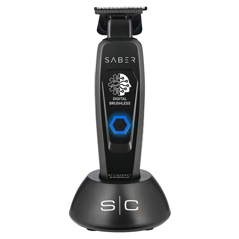 StyleCraft by Silver Bullet Saber Digital Brushless Hair Trimmer - Black