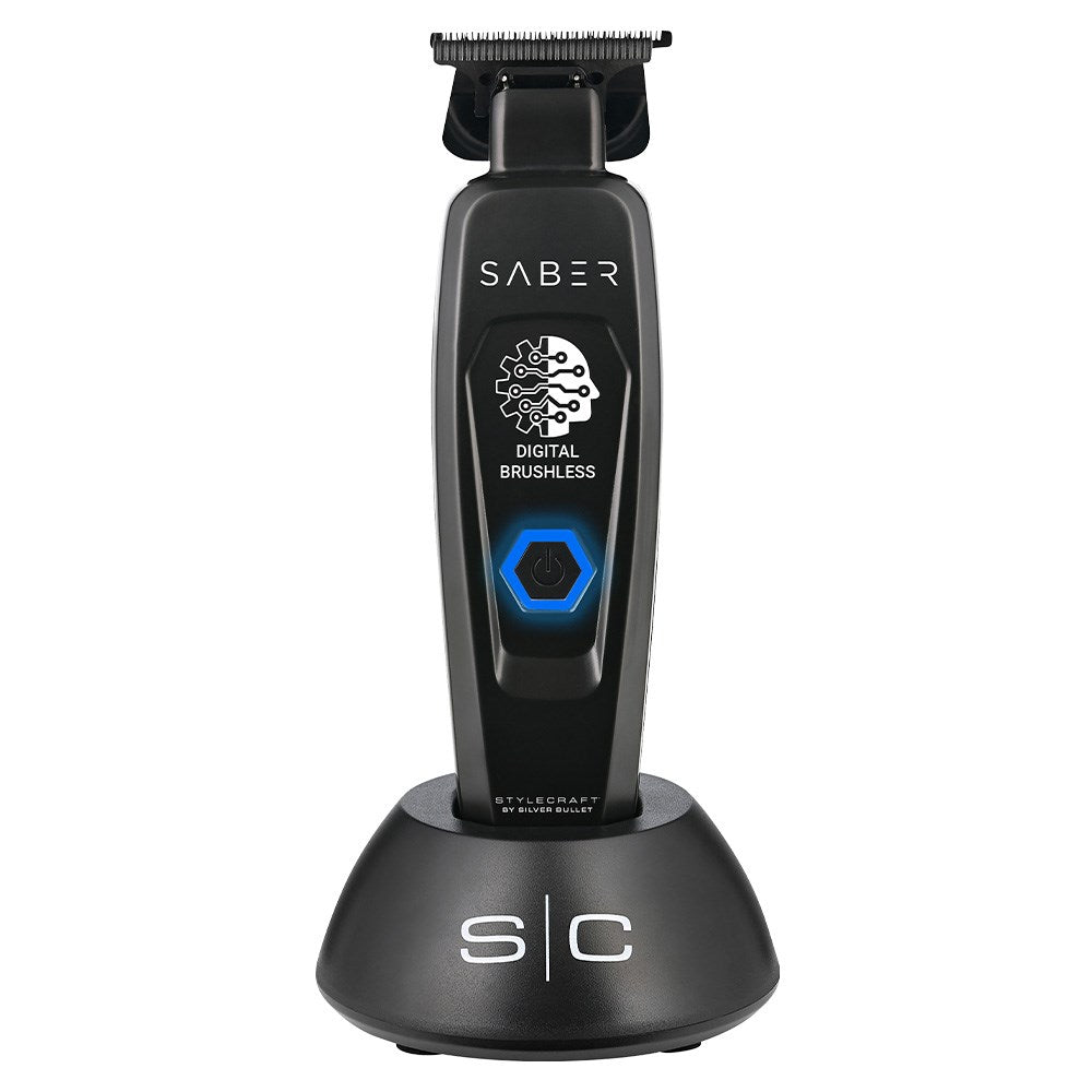 StyleCraft by Silver Bullet Saber Digital Brushless Hair Trimmer - Black