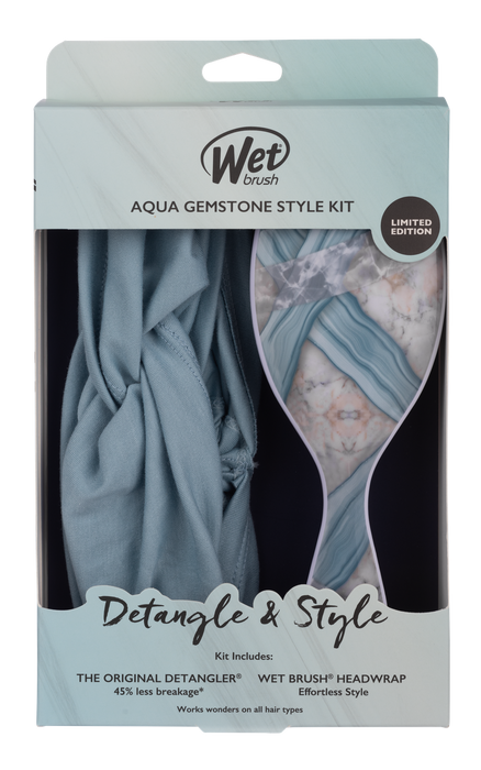 WetBrush Aqua Gemstone Style Kit