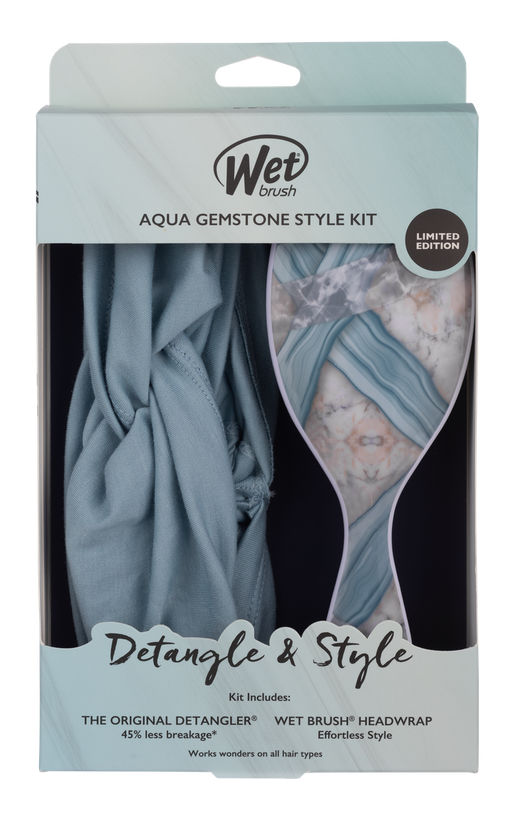 WetBrush Aqua Gemstone Style Kit