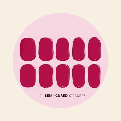 Mitty Semi-Cured Gel Nail Stickers - Berry Bliss
