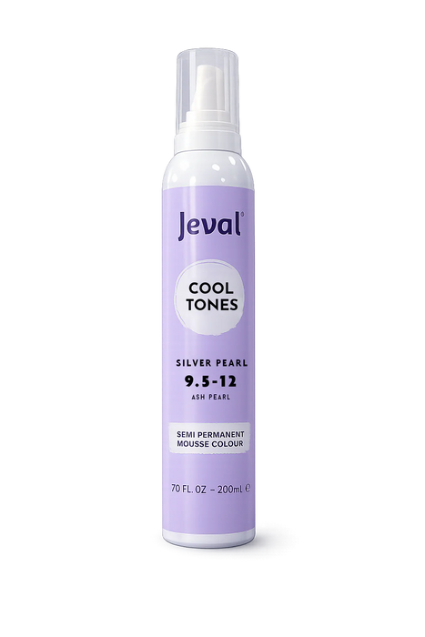 Jeval Cool Tones Silver Pearl Semi Permanent Mousse Colour - 9.5-12