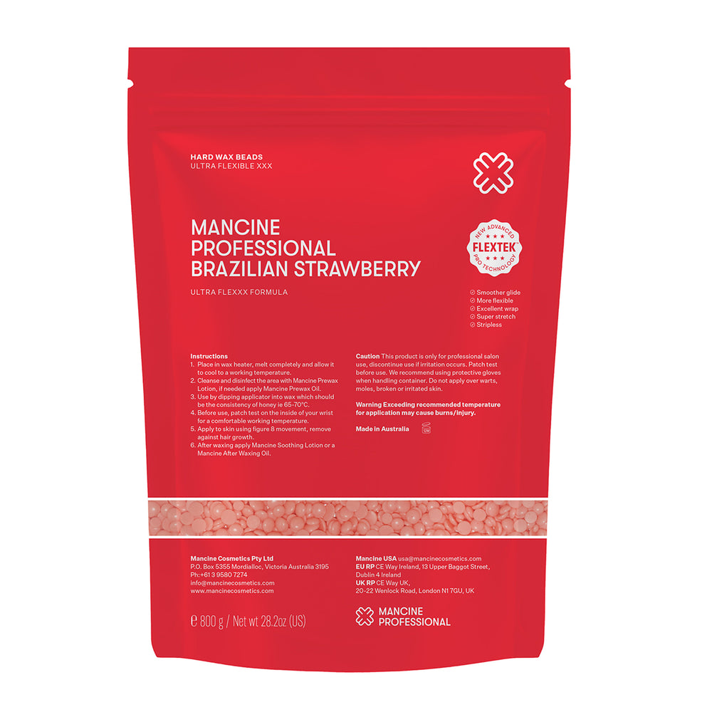 Mancine Ultra Flexxx Strawberry Hot Wax Beads