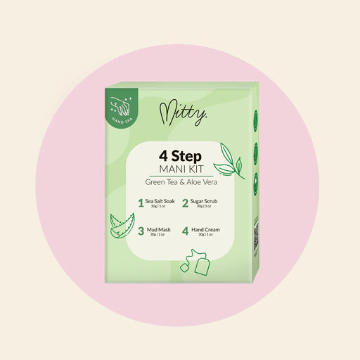 Mitty 4 Step Mani Kit - Green Tea & Aloe Vera