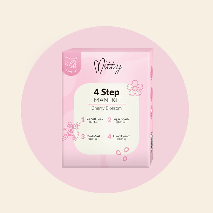 Mitty 4 Step Mani Kit - Cherry Blossom
