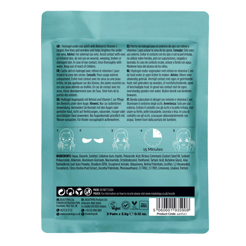 +Maskology Retinol + Vitamin C Under Eye Mask