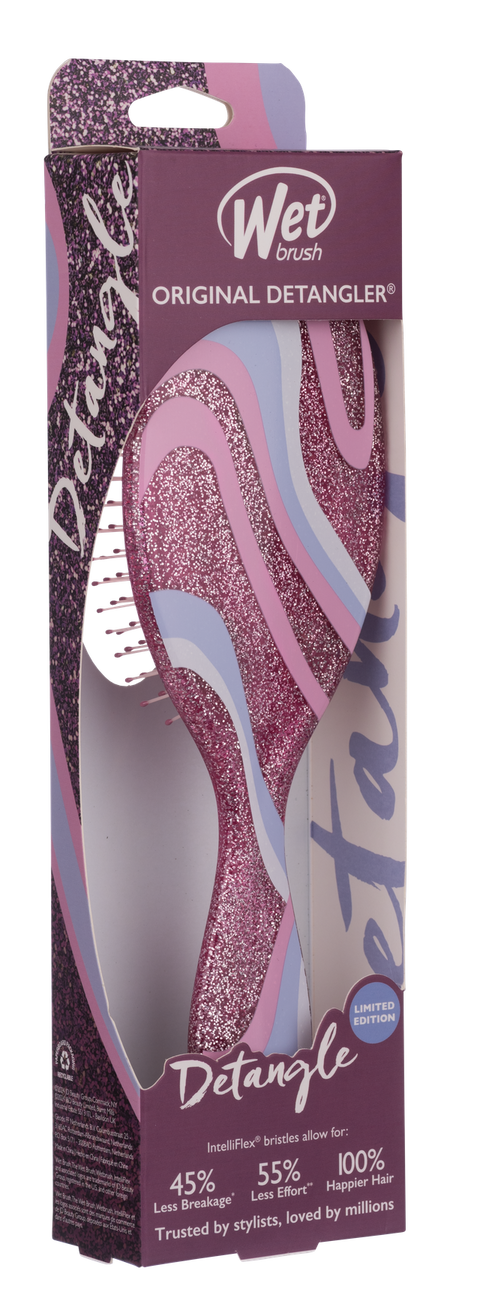 Wet Brush Original Detangler Glitter Vortex - Pink