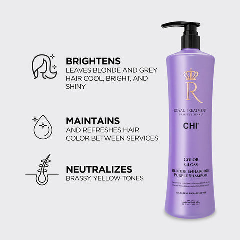 CHI Royal Treatment Color Gloss Blonde Enhancing Purple Shampoo