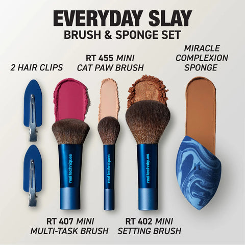 Real Techniques Starlight Everyday Slay Brush & Sponge Set
