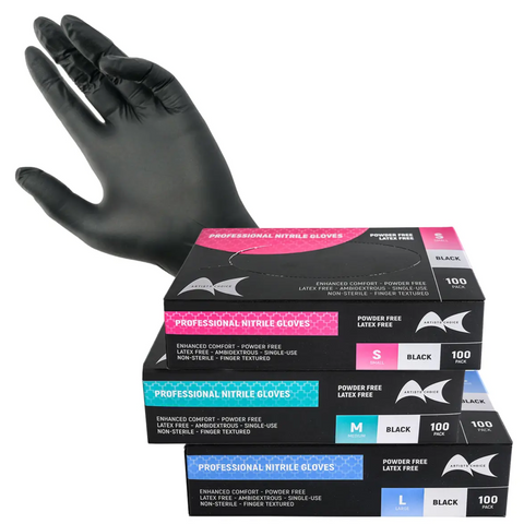 Artists Choice Nitrile Gloves Black