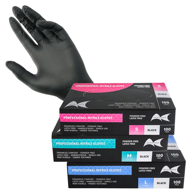 Artists Choice Nitrile Gloves Black