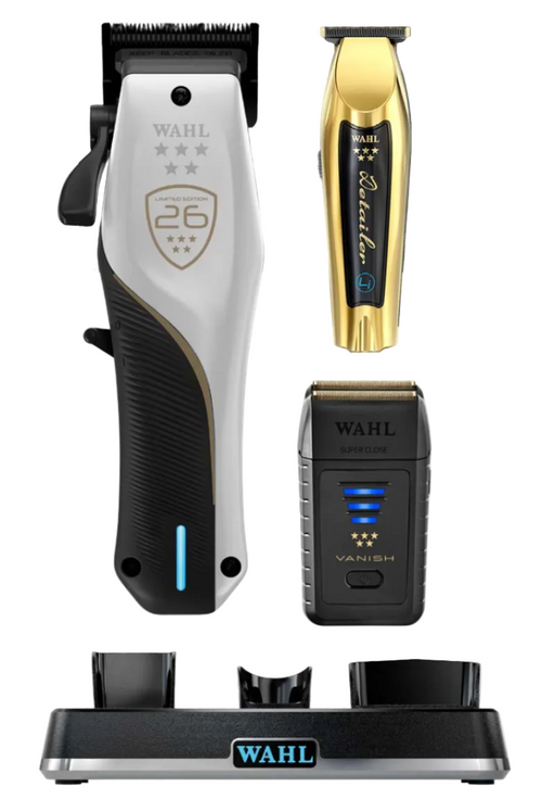 Wahl Vapor CE Clipper, Gold Detailer, Vanish Shaver & Power Station Combo - June Deals!