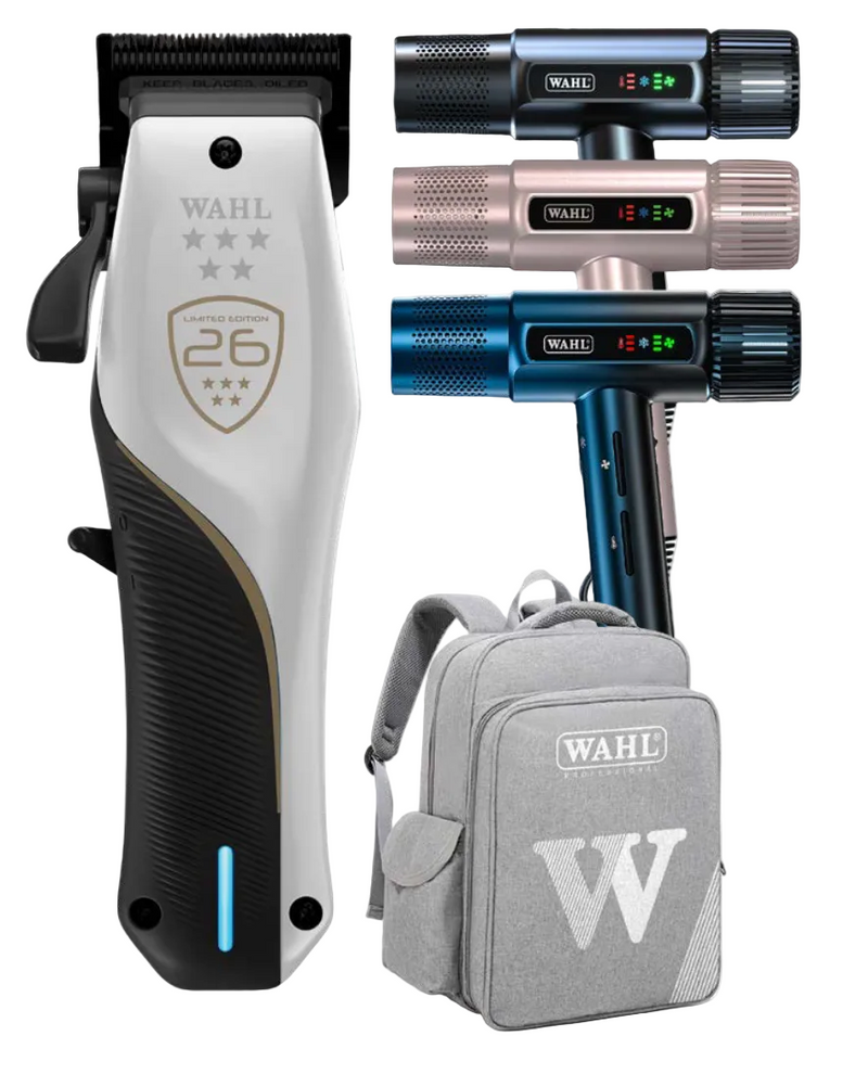 Wahl Vapor CE Clipper, Black Vanquish Dryer & Grey Backpack Combo - June Deals!