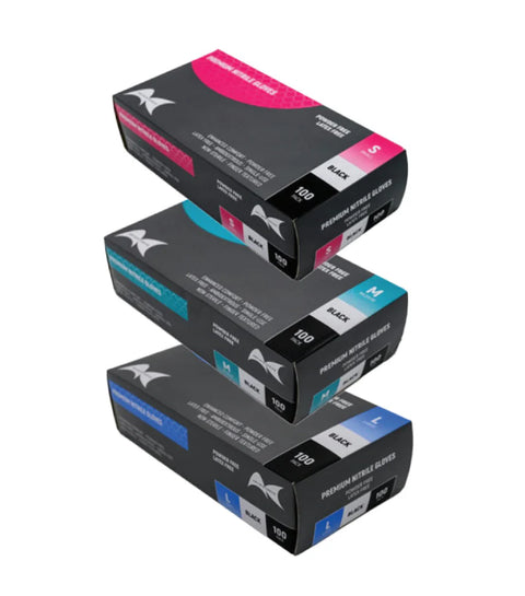 Artists Choice Premium Black Nitrile Gloves