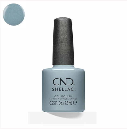 CND Shellac Teal Textile