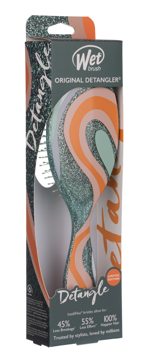 Wet Brush Original Detangler Glitter Vortex - Teal
