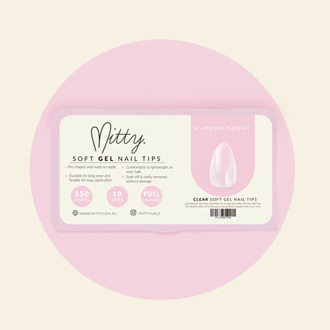 Mitty Almond Full Cover Nail Tips