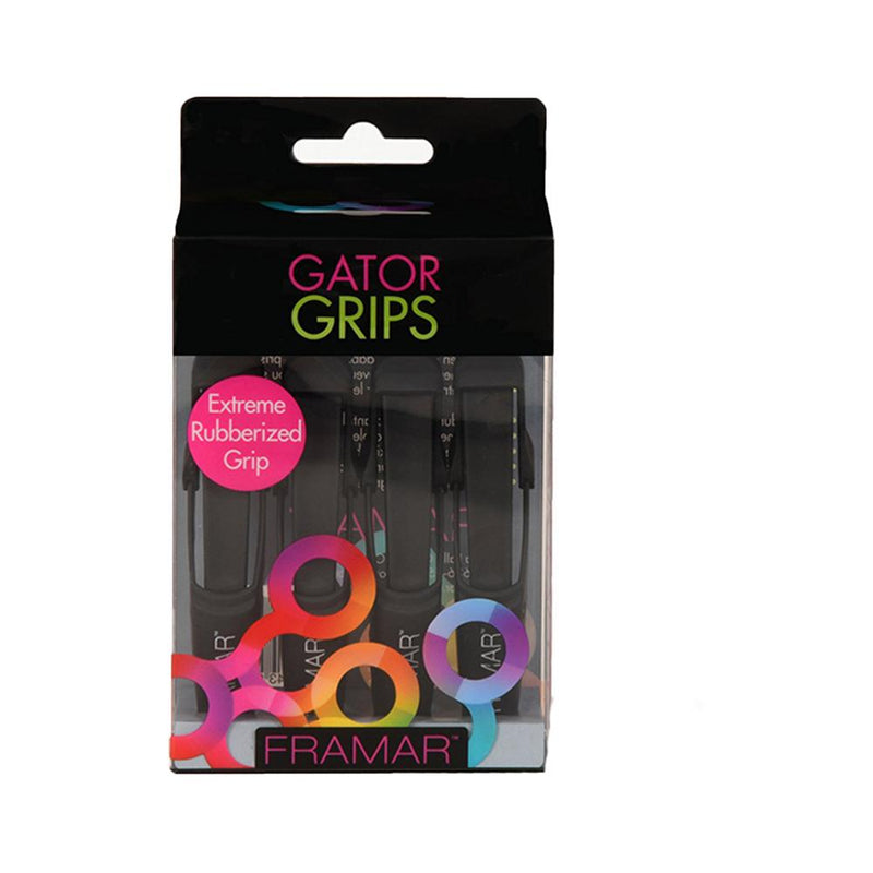 Framar Black Gator Clips - 4pc