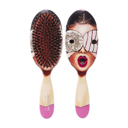 Brushworx Artists and Models Oval Cushion Hair Brush - Sugar Baby