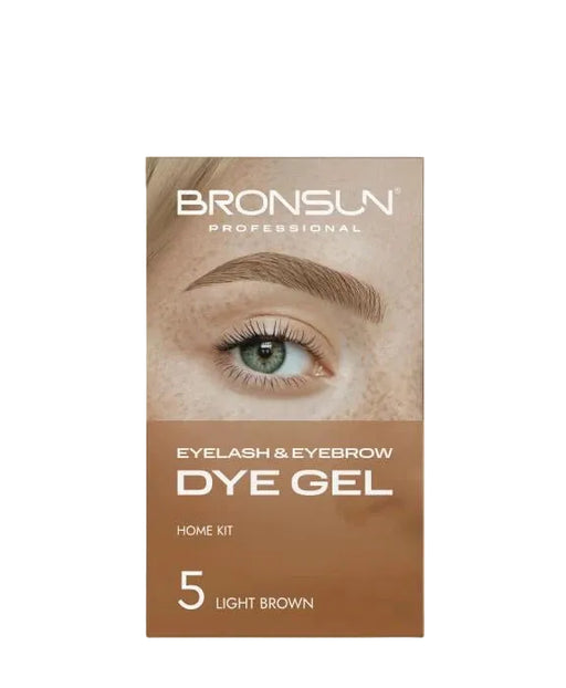 Bronsun Eyelash & Eyebrow Dye Gel Home Kit Light Brown #5