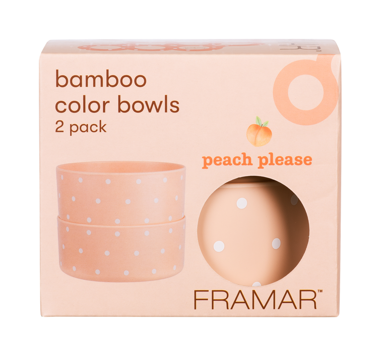 Framar Peach Please Bamboo Bowls - Set of 2