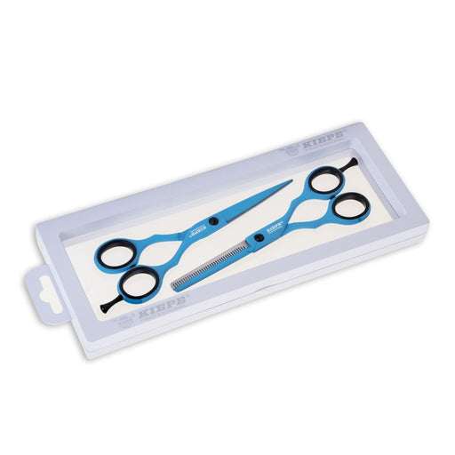 Kiepe Regular 5.5" Scissors And Thinning Scissors - Blue Ocean