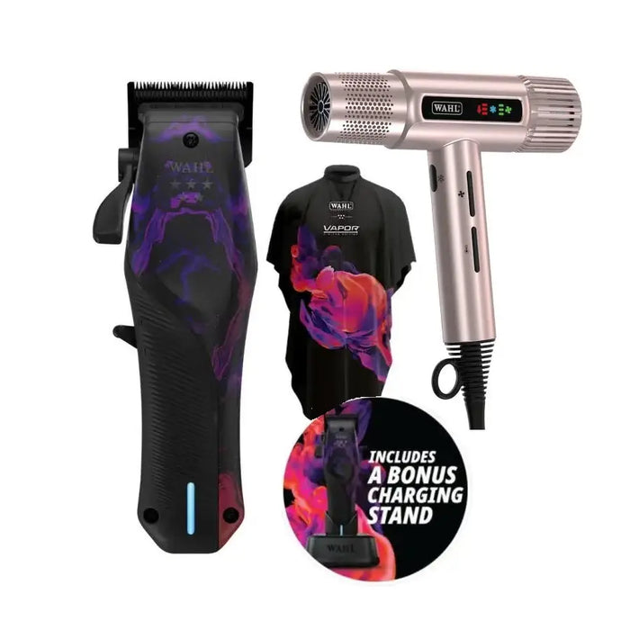 Wahl Professional 5 Star Vapor Cordless Clipper & Rose Gold Vanquish Dryer Combo - Limited Edition