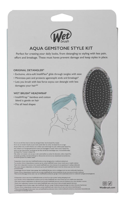 WetBrush Aqua Gemstone Style Kit