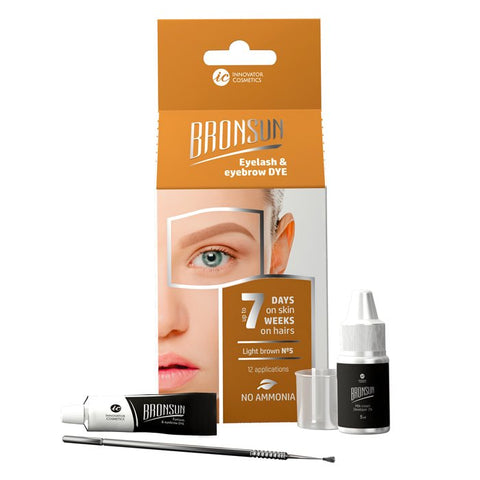 Bronsun Eyelash & Eyebrow Dye Gel Home Kit Light Brown #5