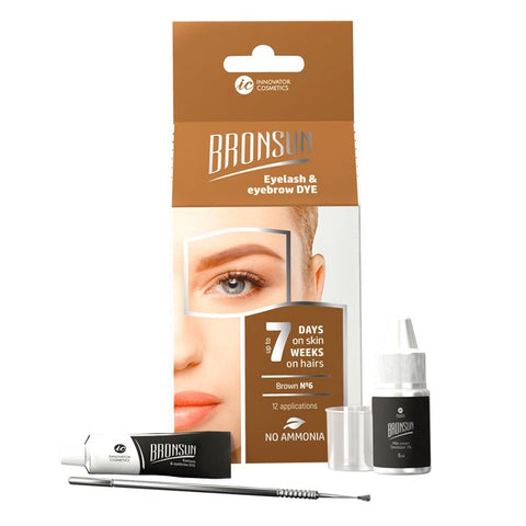 Bronsun Eyelash & Eyebrow Dye Gel Home Kit Brown #6