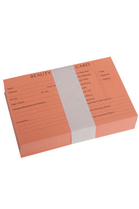Professional Beauty Therapy Record Cards