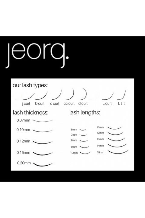 Jeorg. Silk Classic Lash Mixed Tray B Curl 9-14mm