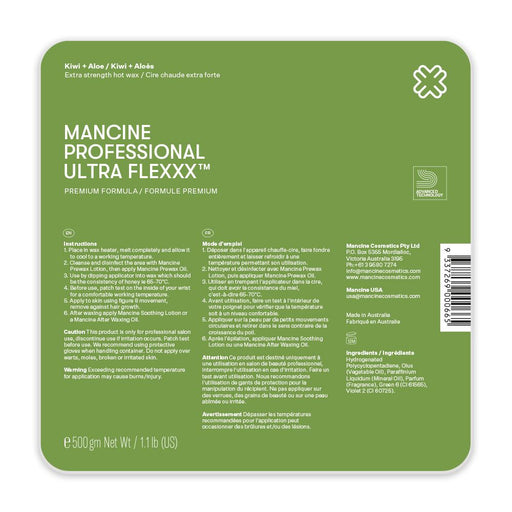 Mancine Ultra Flexxx Kiwi & Aloe Hot Wax 500g