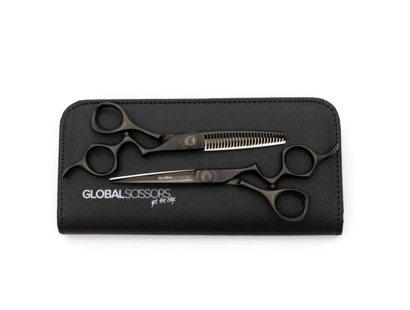 Global Scissors Raven Cutting Scissor and Thinner Bundle - Right Handed
